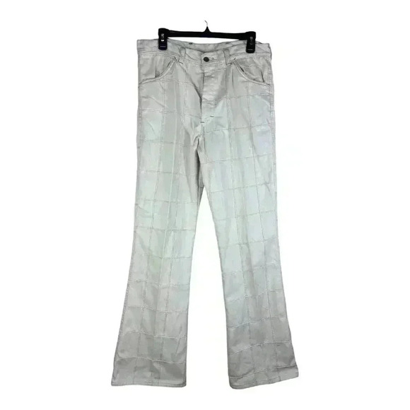 Vintage 70’s Rappers Patchwork Bell Bottom Jeans Hippie USA TAG 33 - Picture 1 of 15